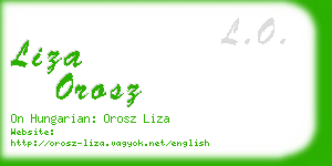 liza orosz business card